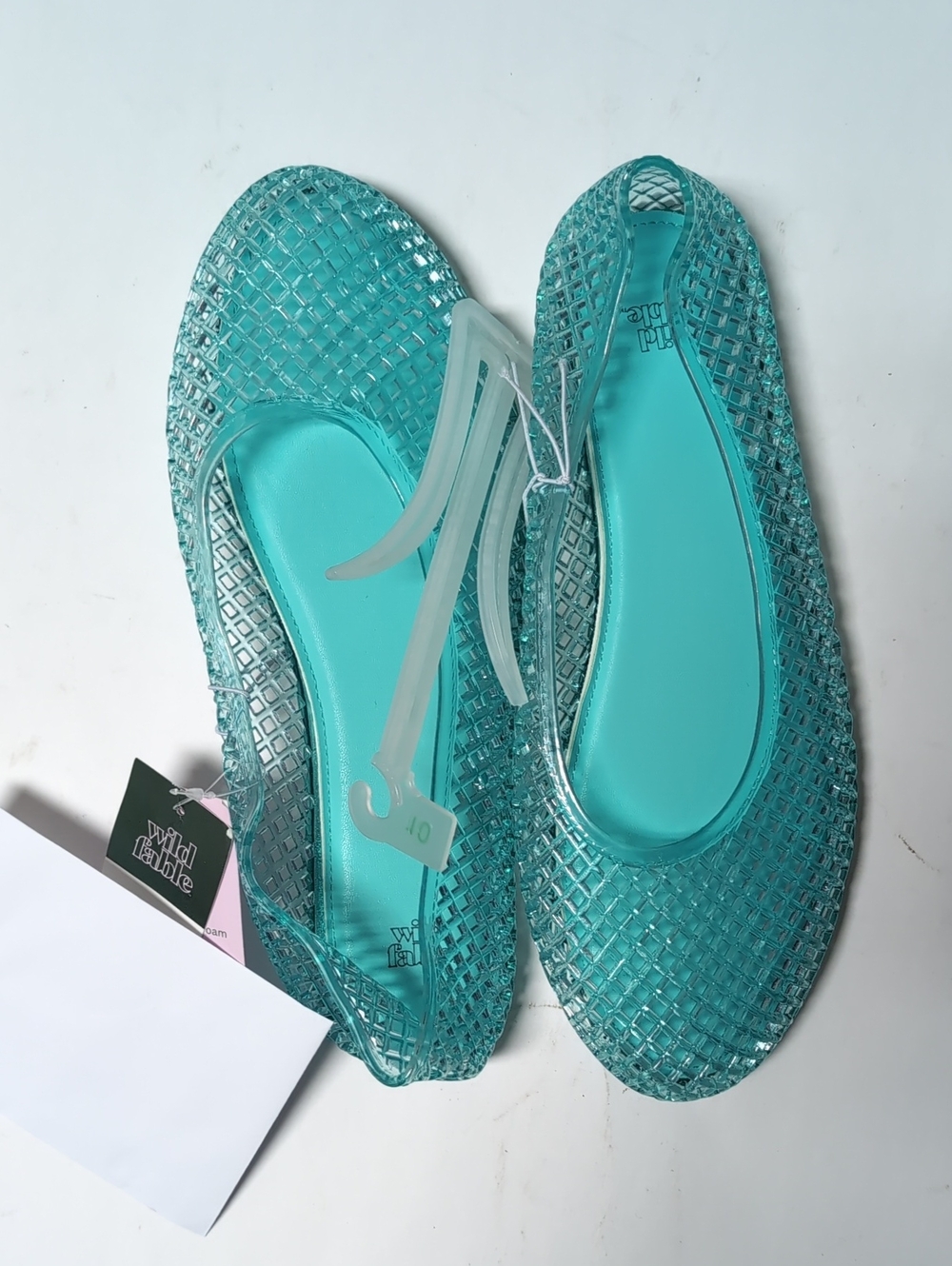wild fable Teal Transparent Jelly Ballet Flats